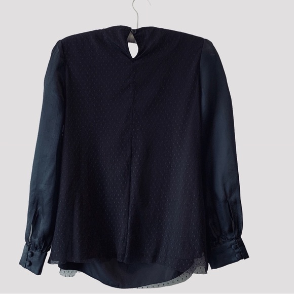 RED VALENTINO VINTAGE LONG SLEEVE EMBELLISHED RHINESTONES PULLOVER BLOUSE SIZE M - Picture 3 of 16